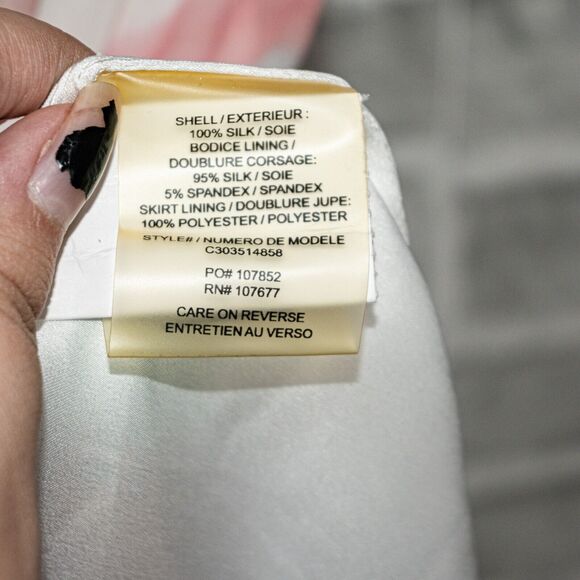 Alice & Olivia Women's 100% Silk Watercolor Pleated Dress sleeveless size Small - Picture 8 of 8